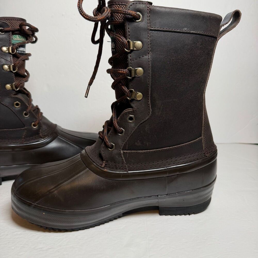 Bushmaster 8905 Mens 9 Brown Leather Rubber Hunting Boots Thinsulate B200 - Picture 7 of 12